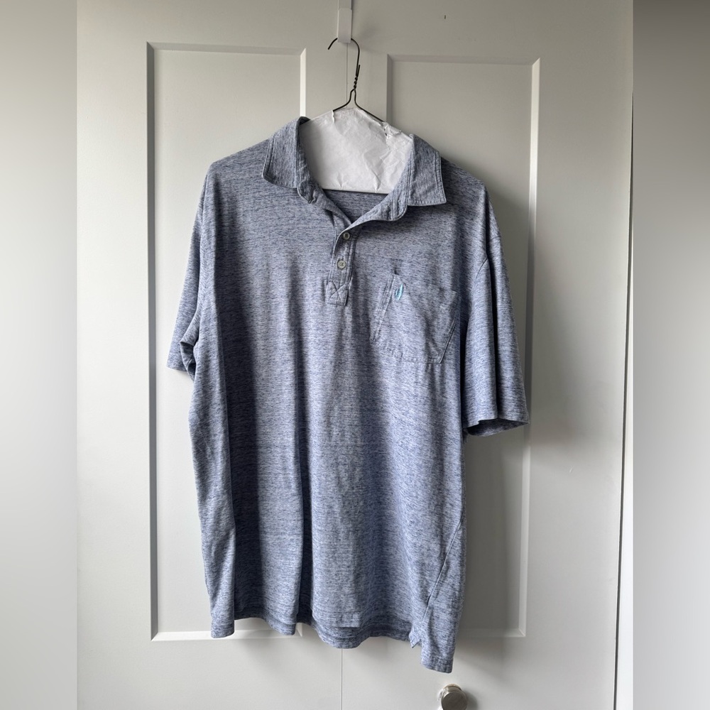 Johnnie-O Men's Heathered Blue Polo Shirt